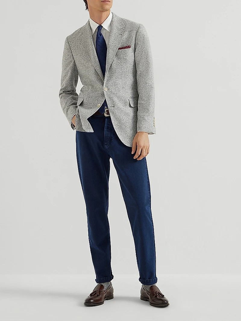 Garment Dyed Iconic Fit Five Pocket Jeans Denim
