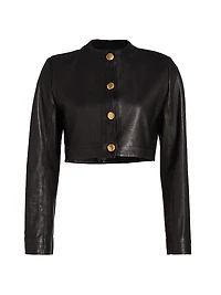 Leather Crop Jacket