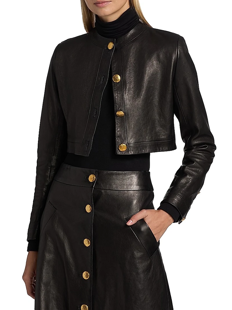 Leather Crop Jacket