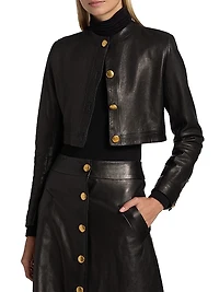Leather Crop Jacket