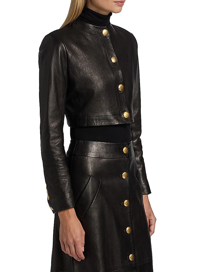 Leather Crop Jacket