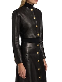 Leather Crop Jacket
