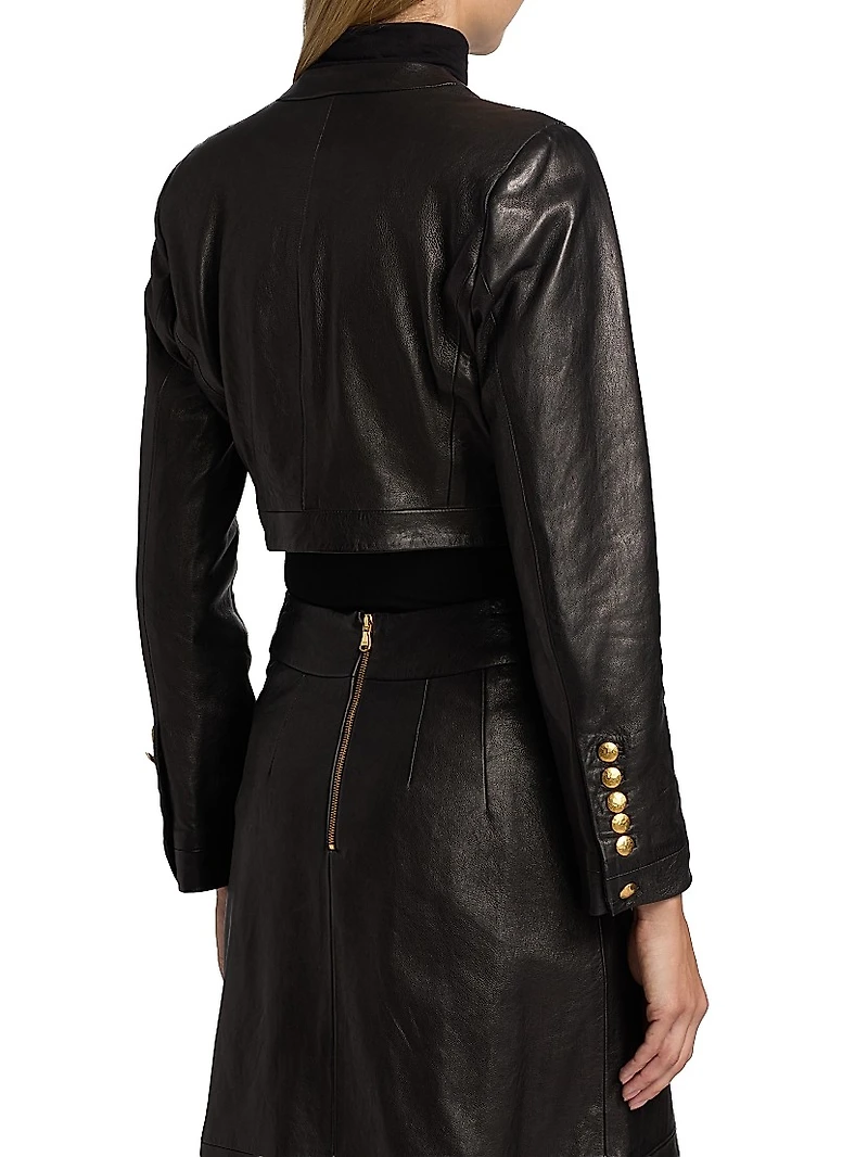 Leather Crop Jacket