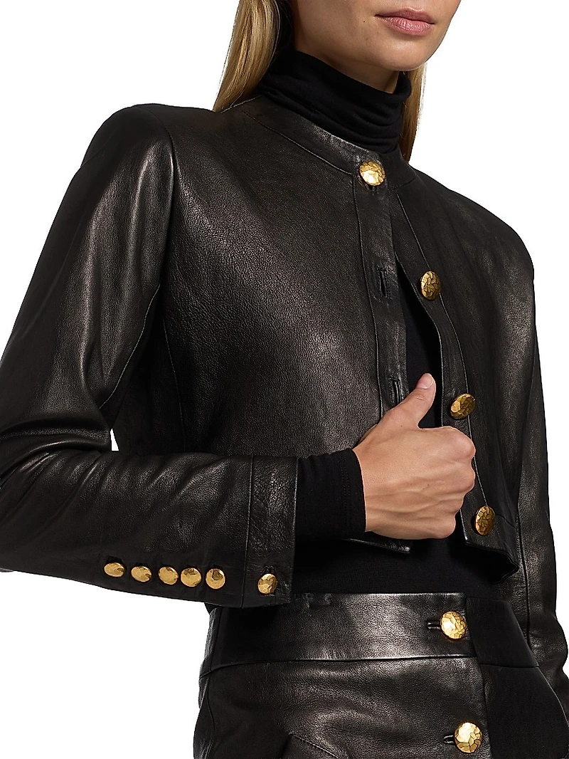 Leather Crop Jacket