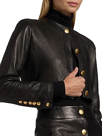 Leather Crop Jacket