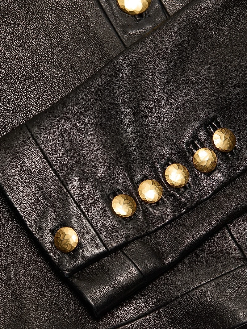 Leather Crop Jacket