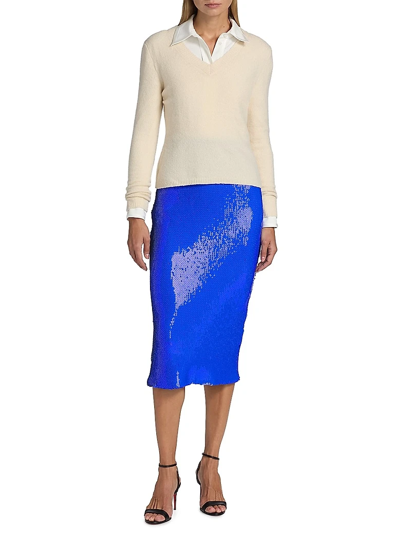 Sequined Pencil Skirt