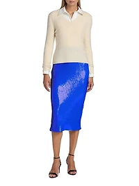 Sequined Pencil Skirt