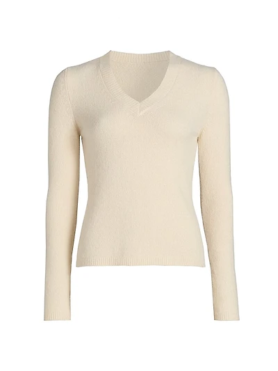 Stretch-Cashmere V-Neck Sweater