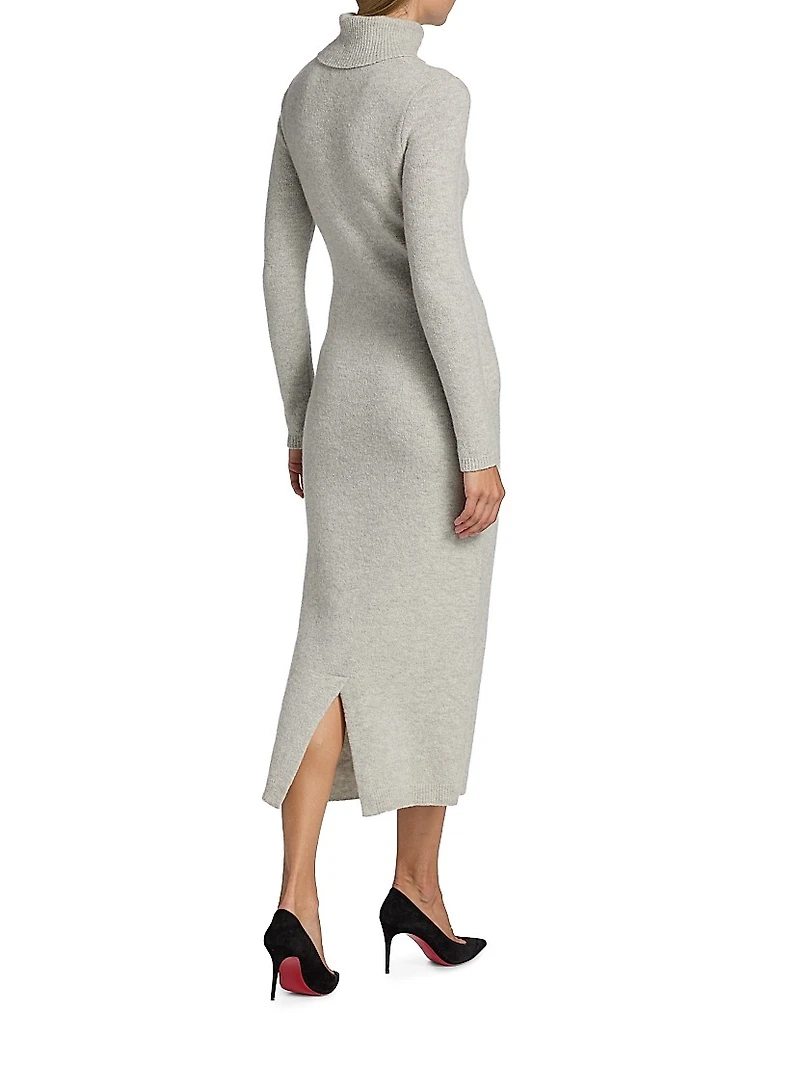 Stretch-Cashmere Body-Con Midi-Dress