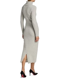 Stretch-Cashmere Body-Con Midi-Dress