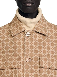 Square Cross Jacquard Overshirt