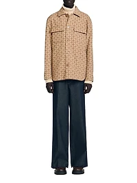 Square Cross Jacquard Overshirt