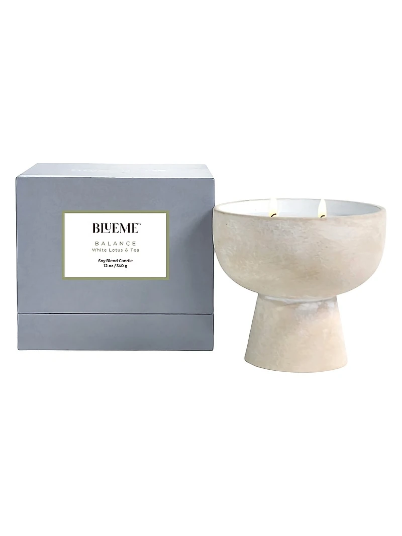 Balance White Lotus & Tea Ceramic Candle