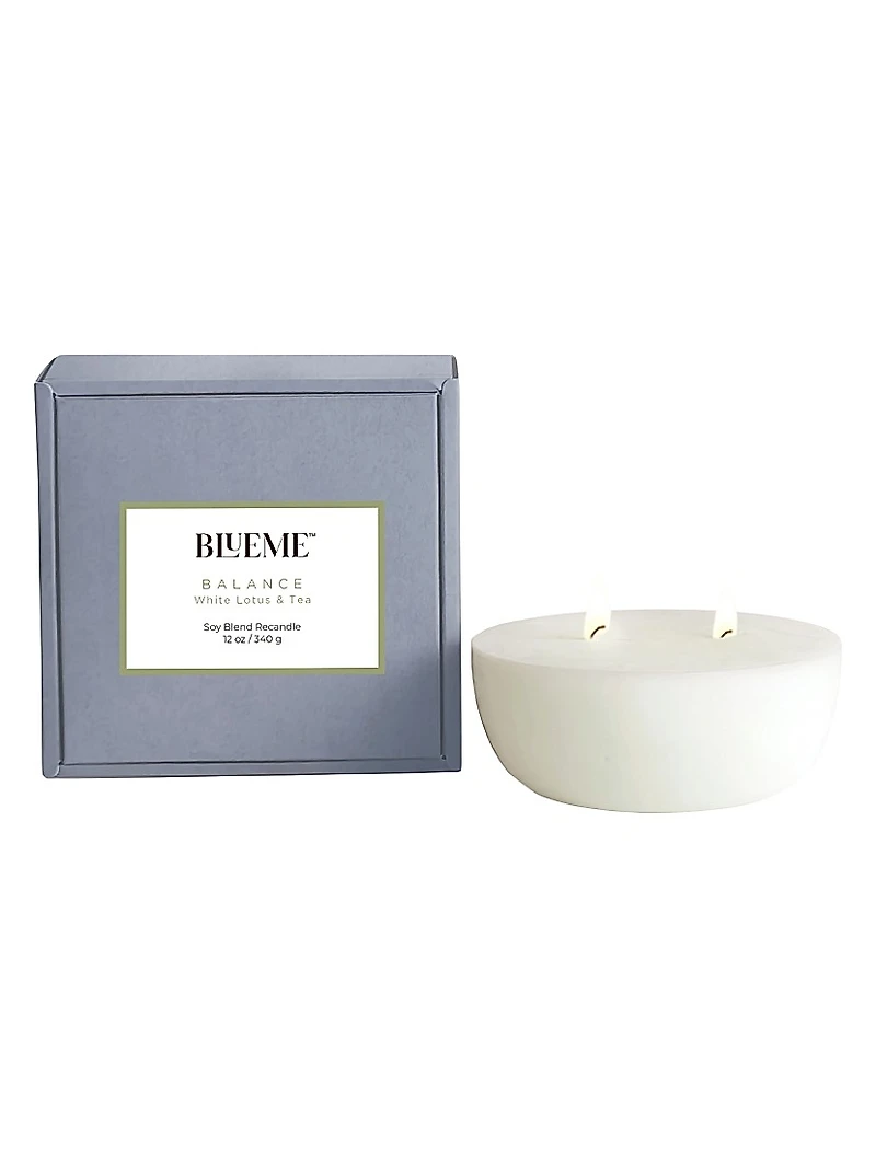 Balance White Lotus & Tea Ceramic Candle