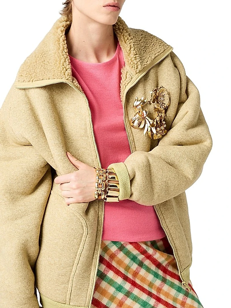 Metal and Leather Bracelet