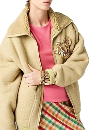 Metal and Leather Bracelet