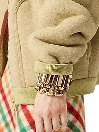 Metal and Leather Bracelet