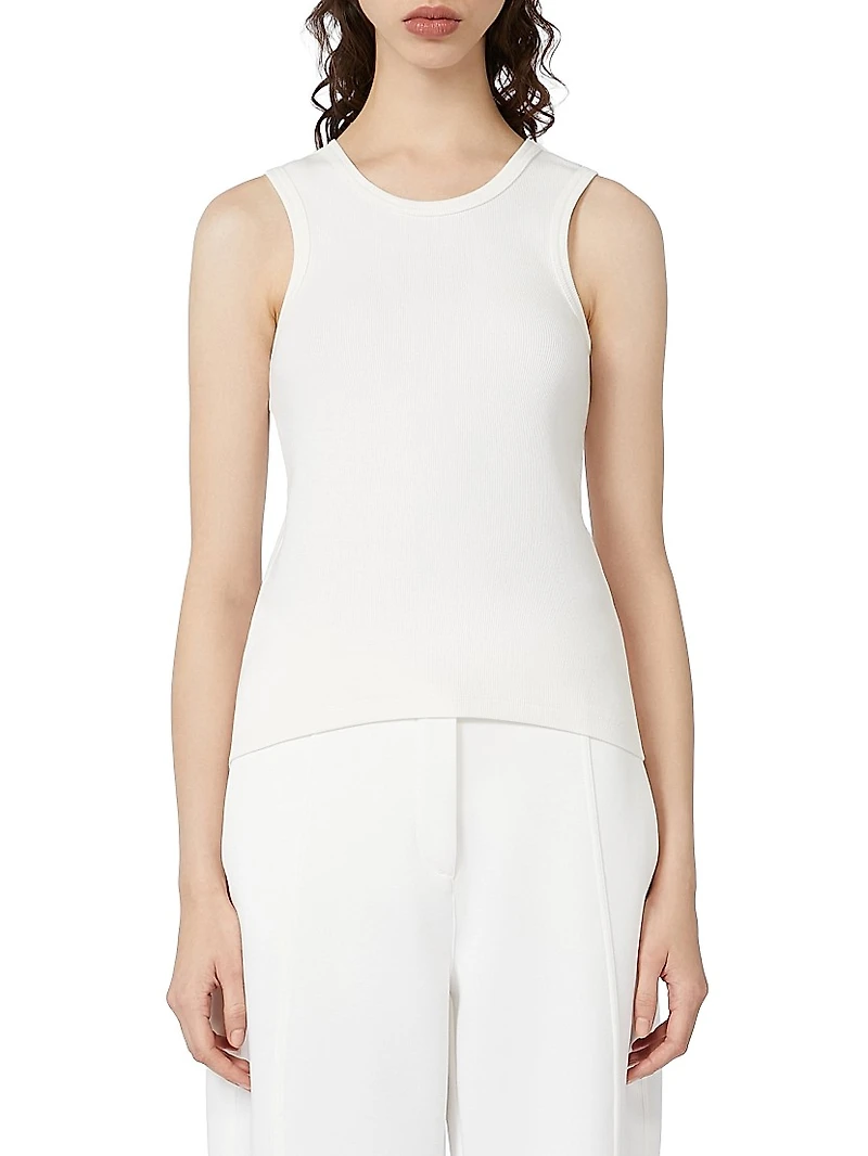 Stretch Cotton Jersey Vest Top