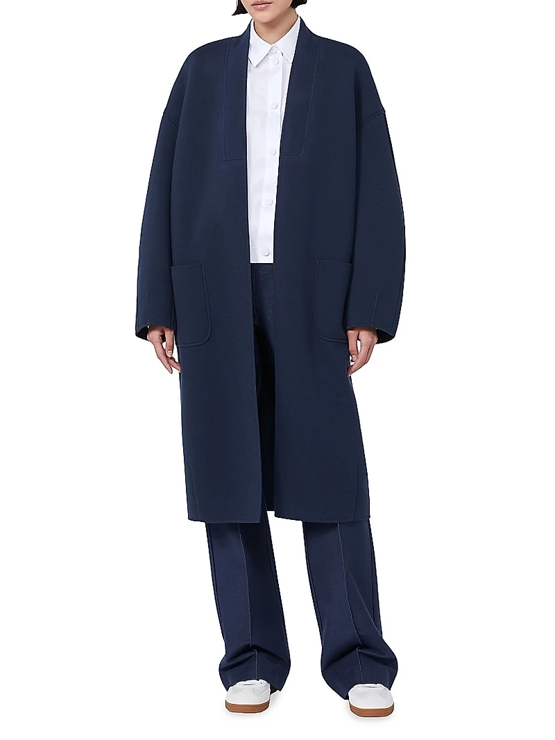 Double Faced Cotton Jersey Coat