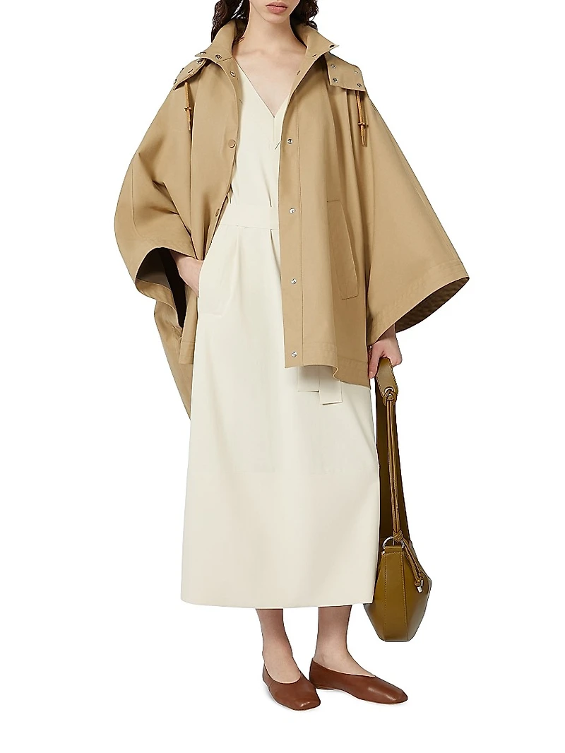 Water Repellent Cotton Gabardine Cape