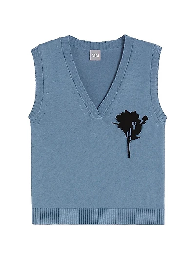 Cotton Yarn Gilet Sweater