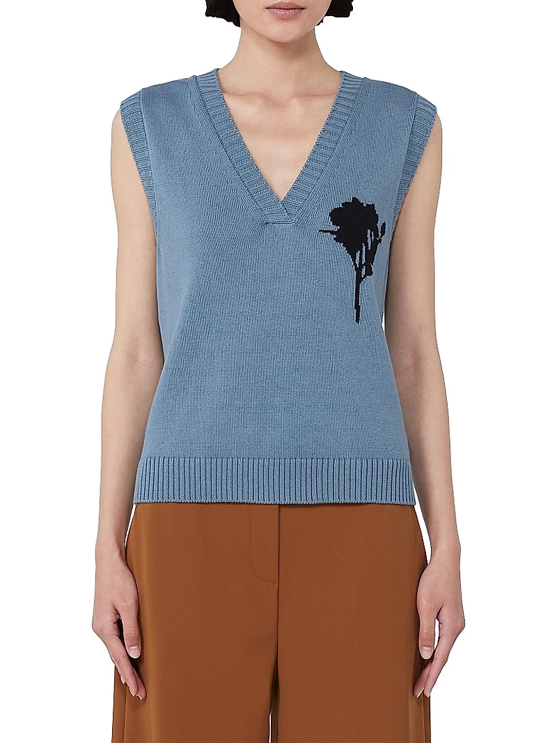 Cotton Yarn Gilet Sweater