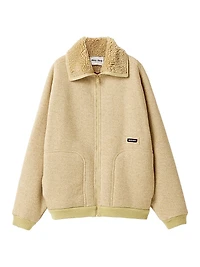 Cotton Fleece Zipper Blouson Jacket