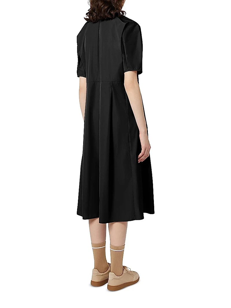 Water Repellent Taffeta Shirt Dress