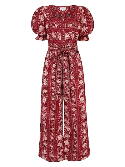 Rust Borders Ottie Jumpsuit