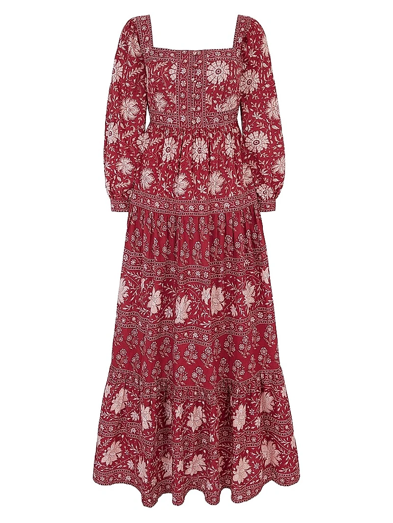 Rust Borders Lucia Dress