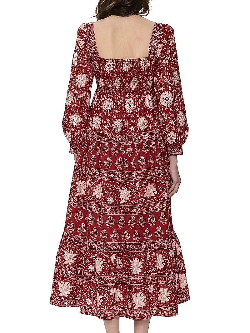 Rust Borders Lucia Dress