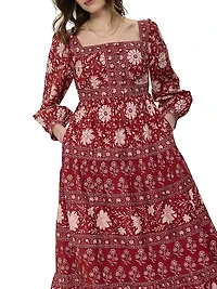 Rust Borders Lucia Dress