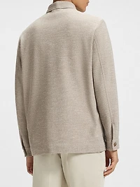 Relaxed-Fit Overshirt Patterned Fabric