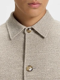 Relaxed-Fit Overshirt Patterned Fabric