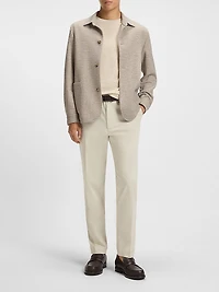 Relaxed-Fit Overshirt Patterned Fabric