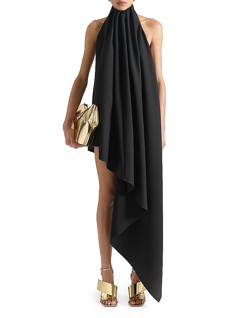 Sliced Square Heeled Sandals Mirror Effect Leather