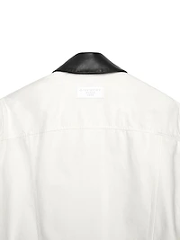 Jacket Denim with Leather Collar
