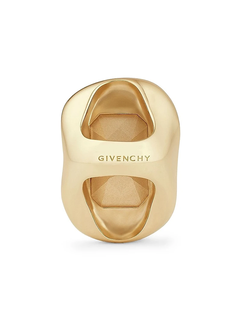 Sculptural Crystal Ring Metal