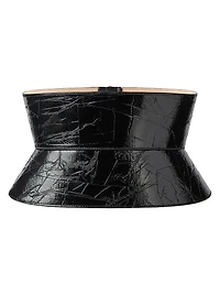 Corset Belt Nappa Leather with Tape Print