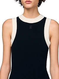 Two-Tone Knit Bodysuit