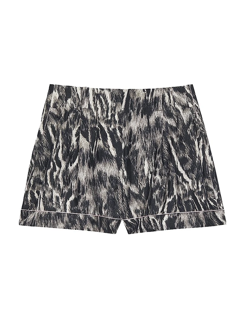 Shorts Silk with Animal Print