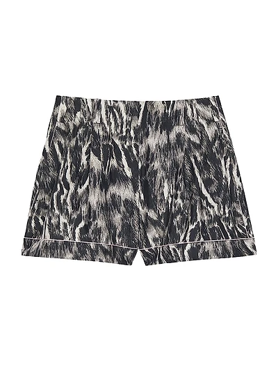 Shorts Silk with Animal Print