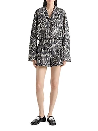 Shorts Silk with Animal Print