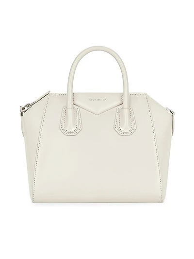 Small Antigona Top Handle Bag in Box Leather