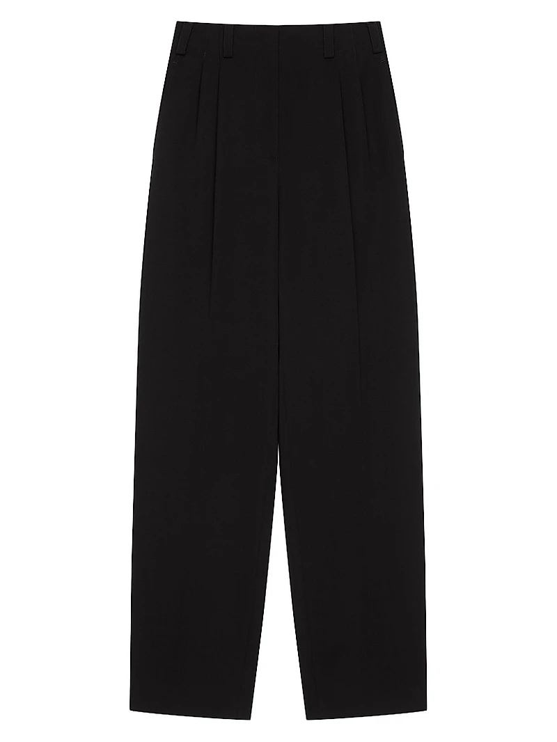 Slashed Two-Pleat Pants Wool