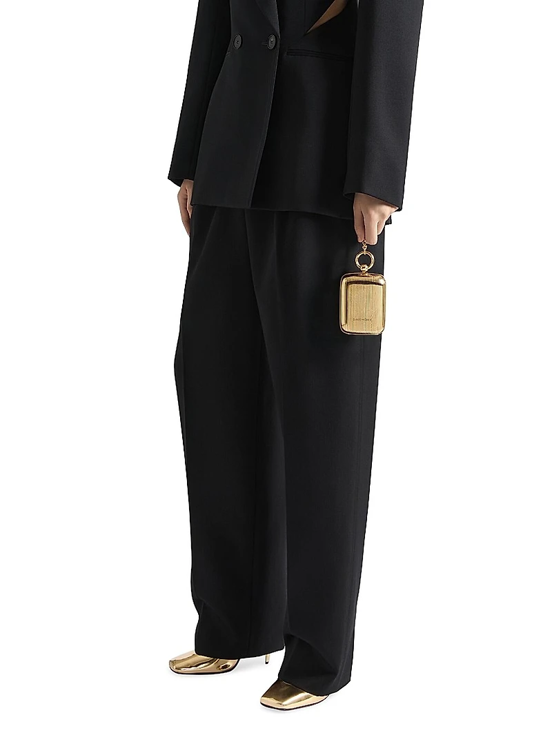 Slashed Two-Pleat Pants Wool