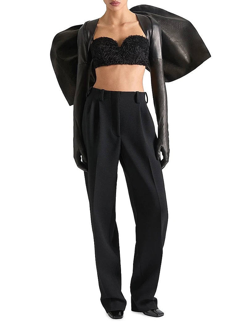 Slashed Two-Pleat Pants Wool