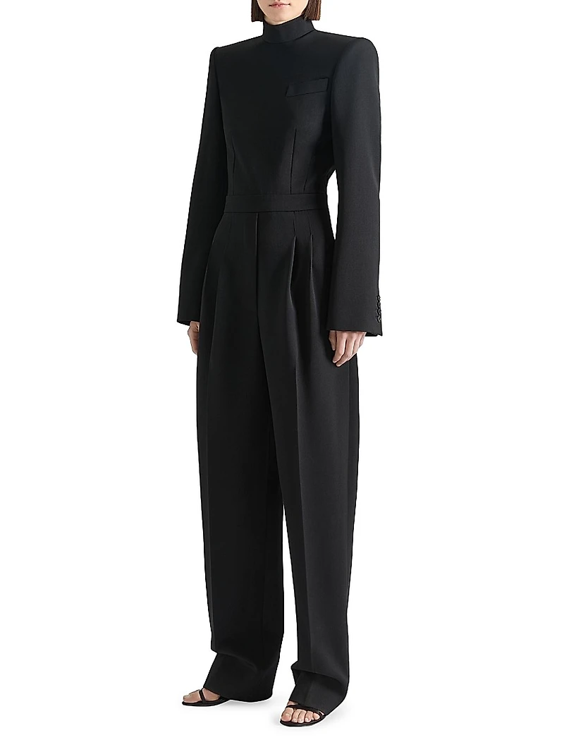 Jumpsuit Wool with Open Back