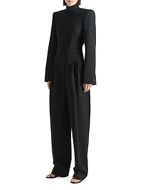 Jumpsuit Wool with Open Back